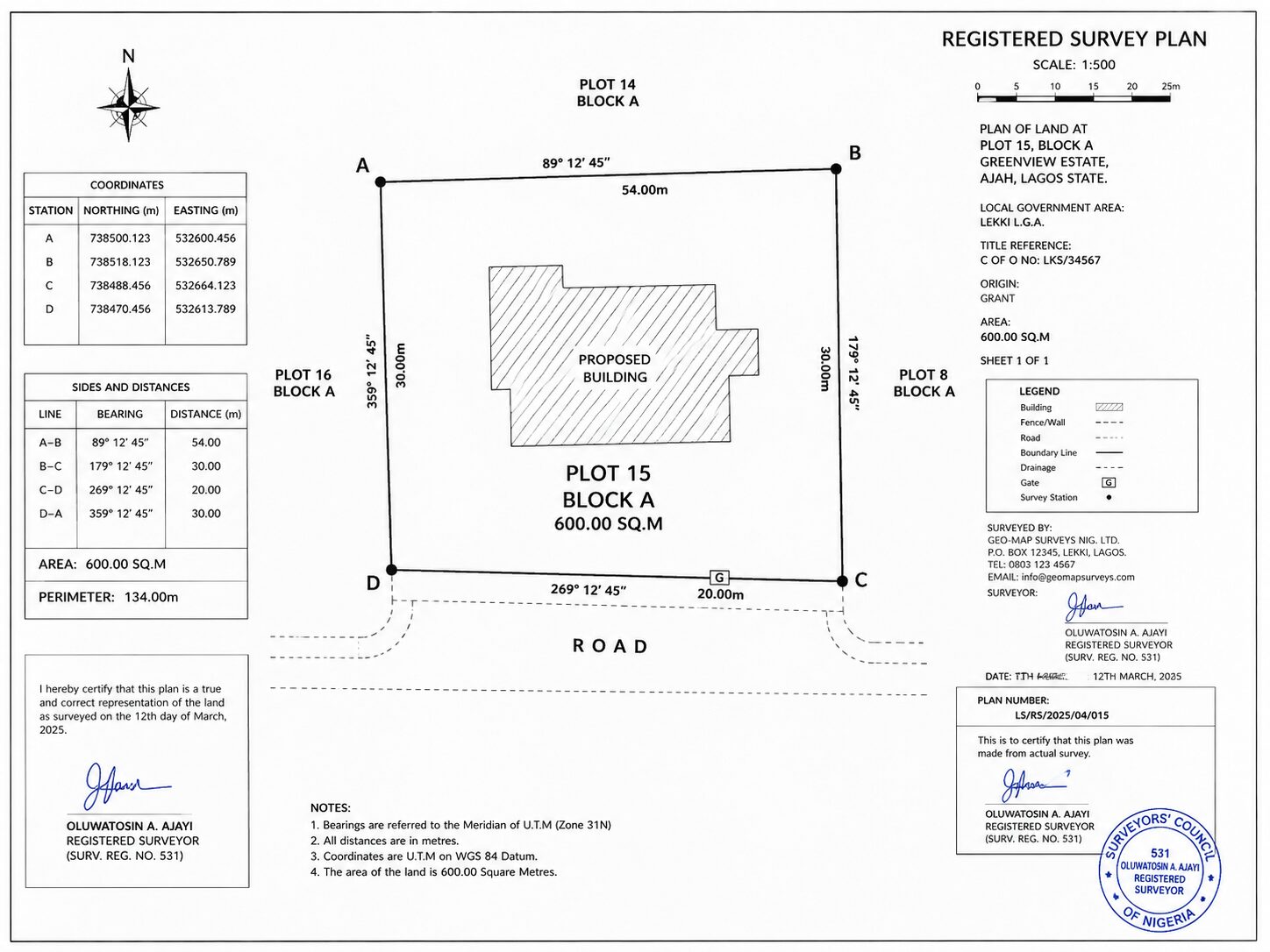 Survey plan